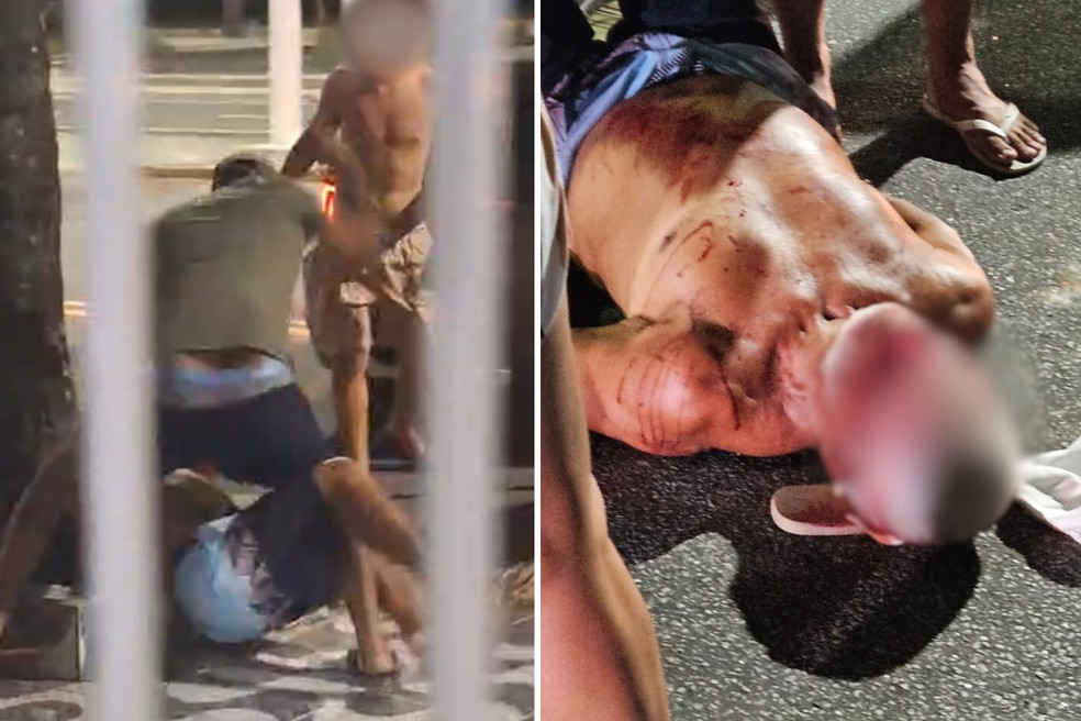 Idoso foi agredido por motorista de carro de luxo ao reclamar do barulho que ele estava fazendo em avenida de Praia Grande (SP) — Foto: Reprodução