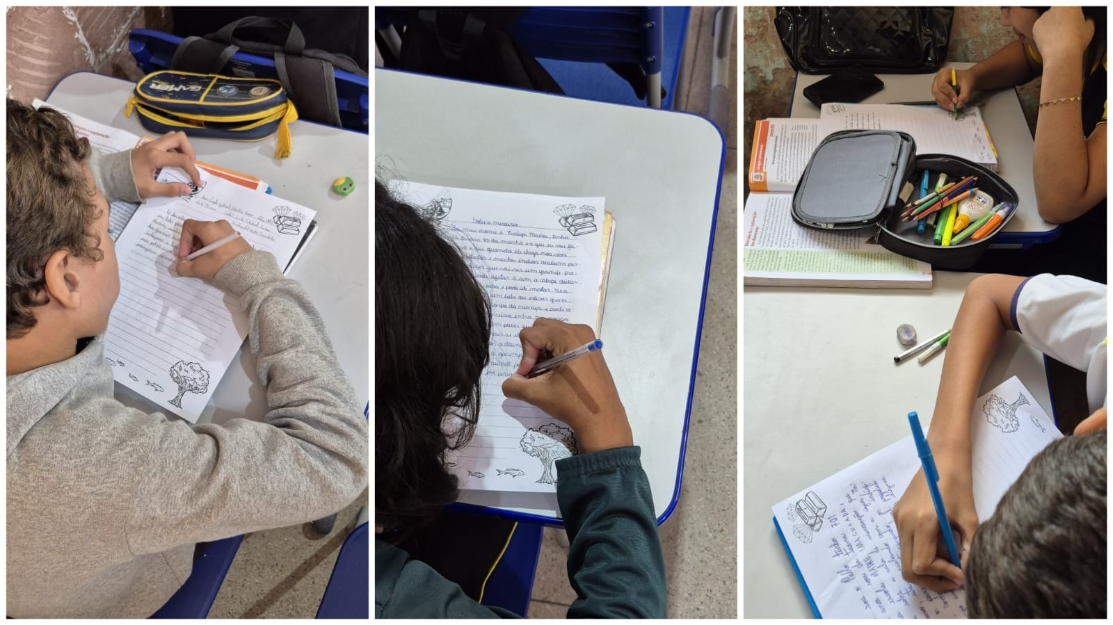 COP30: Estudantes de Santarém escrevem cartas e fazem desenhos em defesa dos rios amazônicos