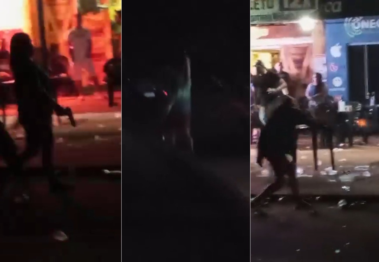 Mulher toma arma de policial militar de folga e faz disparos em rua durante confusão