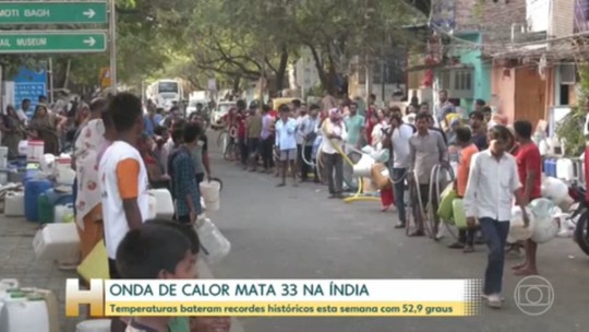 Onda de calor mata 33 pessoas na Índia - Programa: Jornal Hoje 