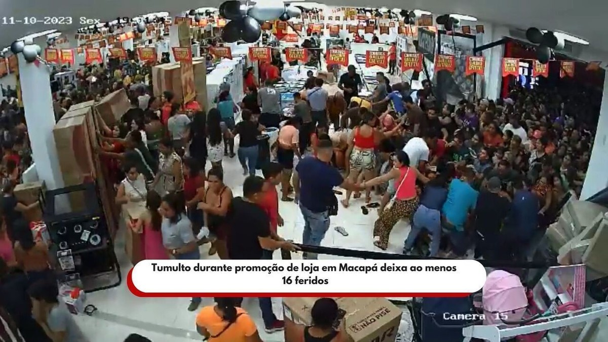 Tumulto durante promoção de loja no AP deixa ao menos 16 feridos