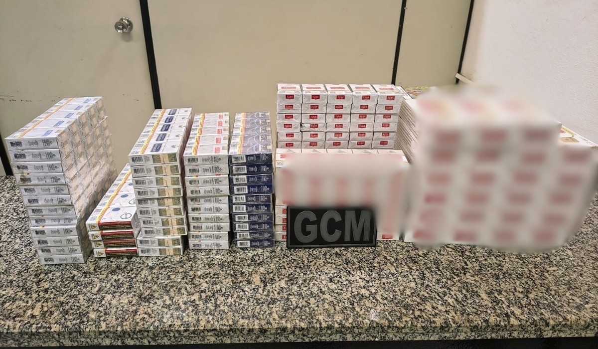 GM apreende 810 maços de cigarros fabricados no Paraguai em mochila de motociclista em Piracicaba