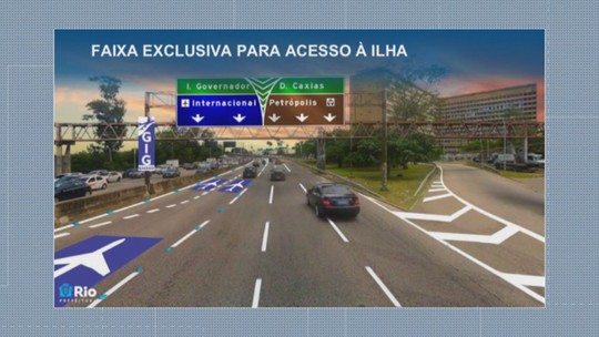 Linha Vermelha terá corredor de 2,2 km exclusivo para o Galeão - Foto: (Reprodução/ TV Globo)