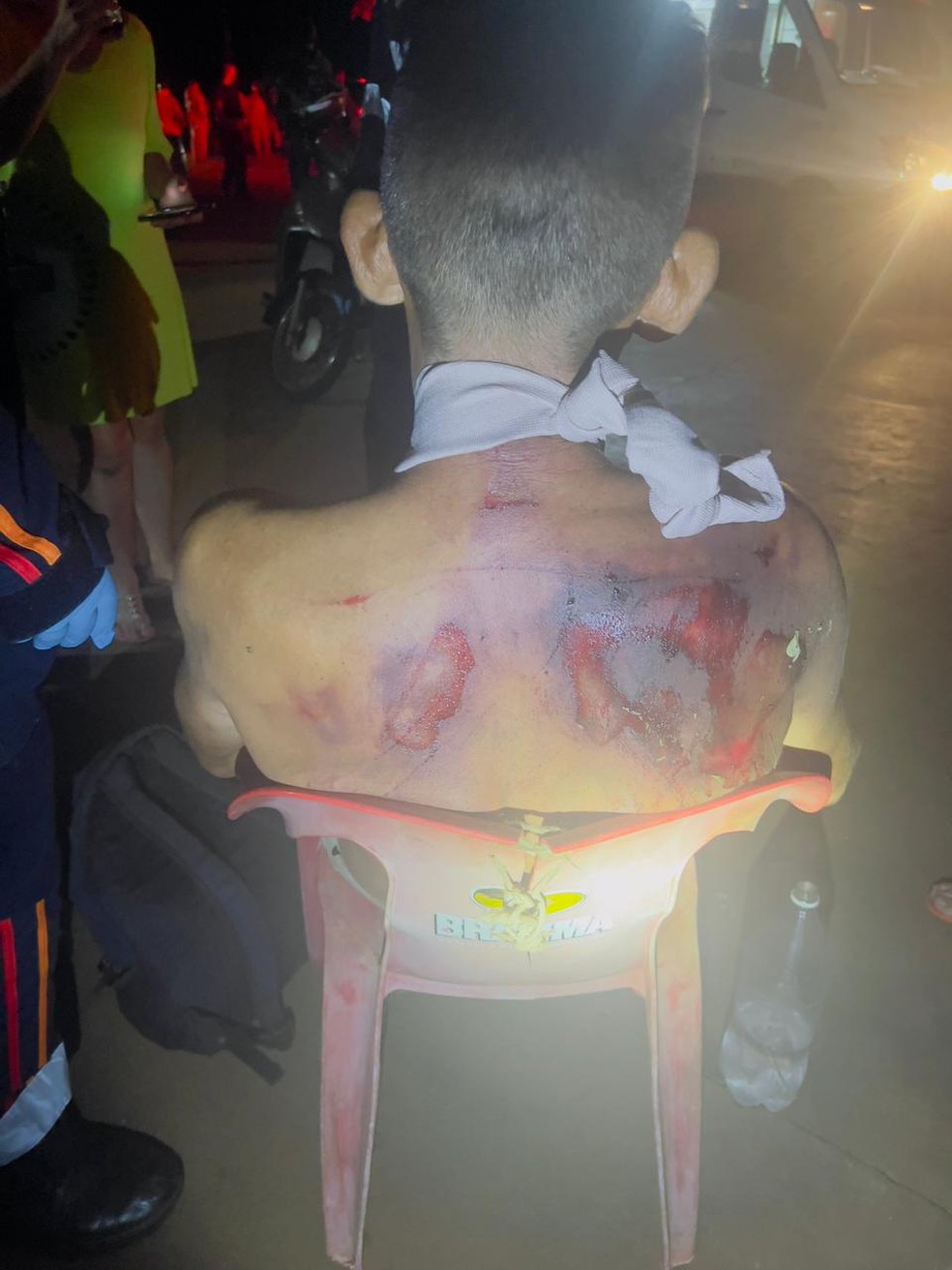 Polícia Militar afirma que homem foi ferido por indigenas em resposta aos tiros contra eles — Foto: PM/PR