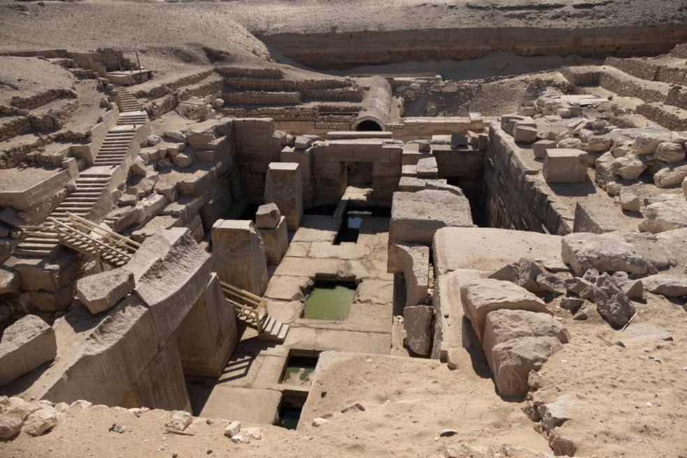 O Templo de Osireion, em Abidos, no Egito, forneceu uma série de informações astronômicas — Foto: GETTY IMAGES
