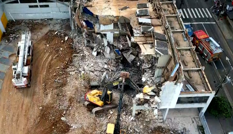 Operário morre soterrado após piso ceder em obra de demolição em Londrina