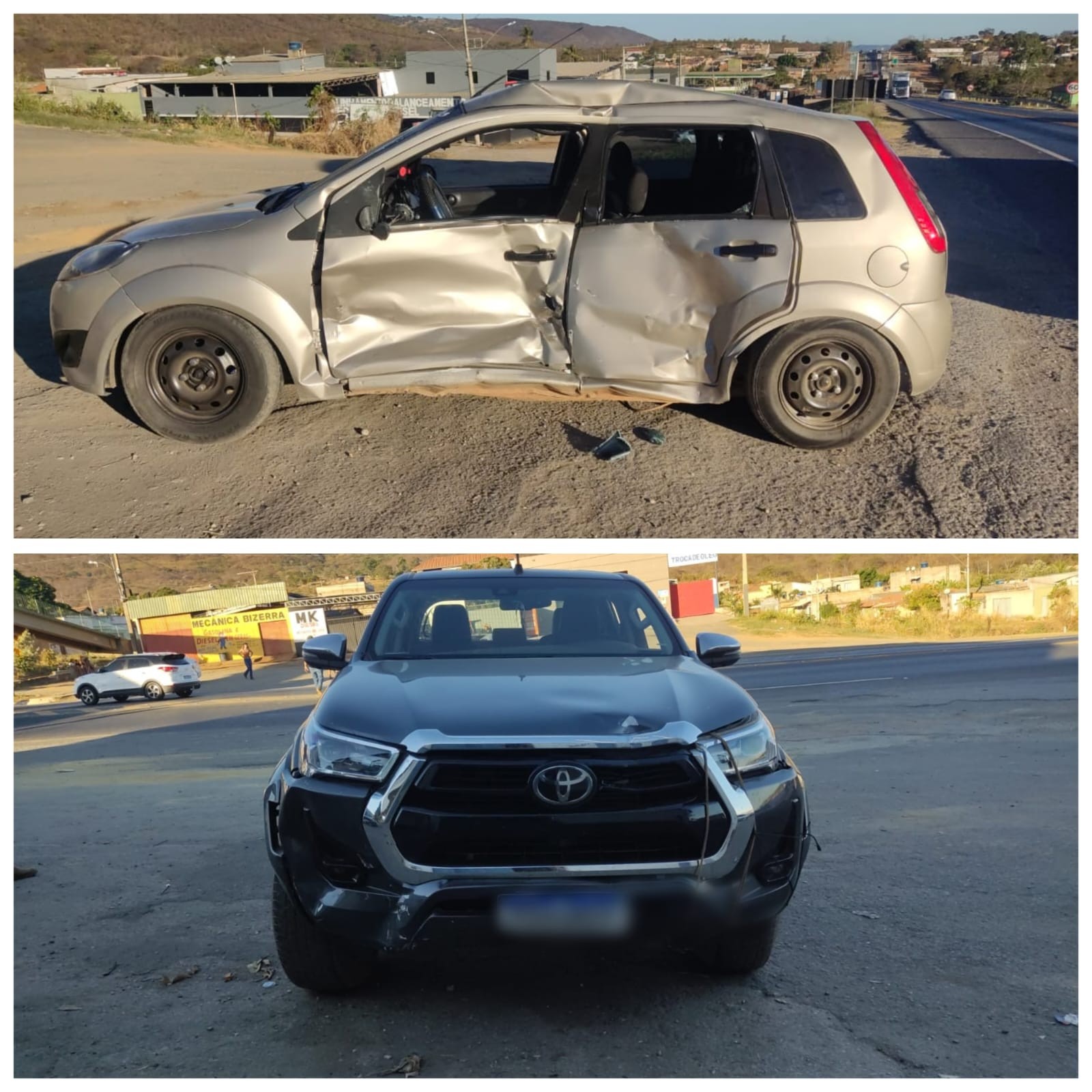 Adolescente de 17 anos se envolve em acidente ao dirigir carro na BR-135, em Buenópolis