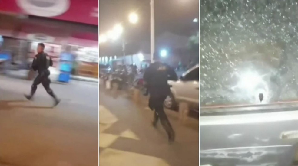 O homem foi autuado por porte ilegal de arma de fogo. — Foto: Reprodução/TV Verdes Mares