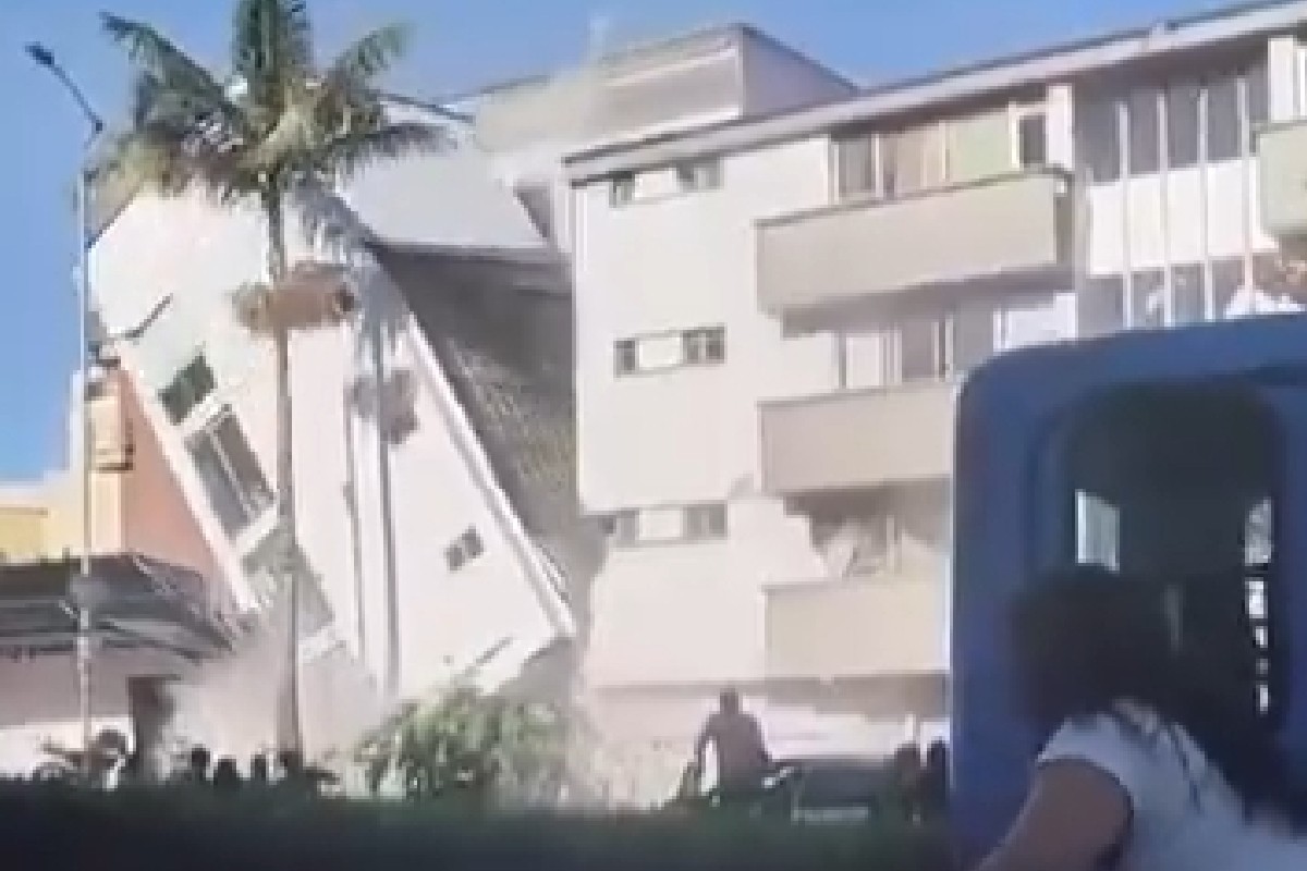 VÍDEO mostra prédio ruindo durante terremoto na Colômbia