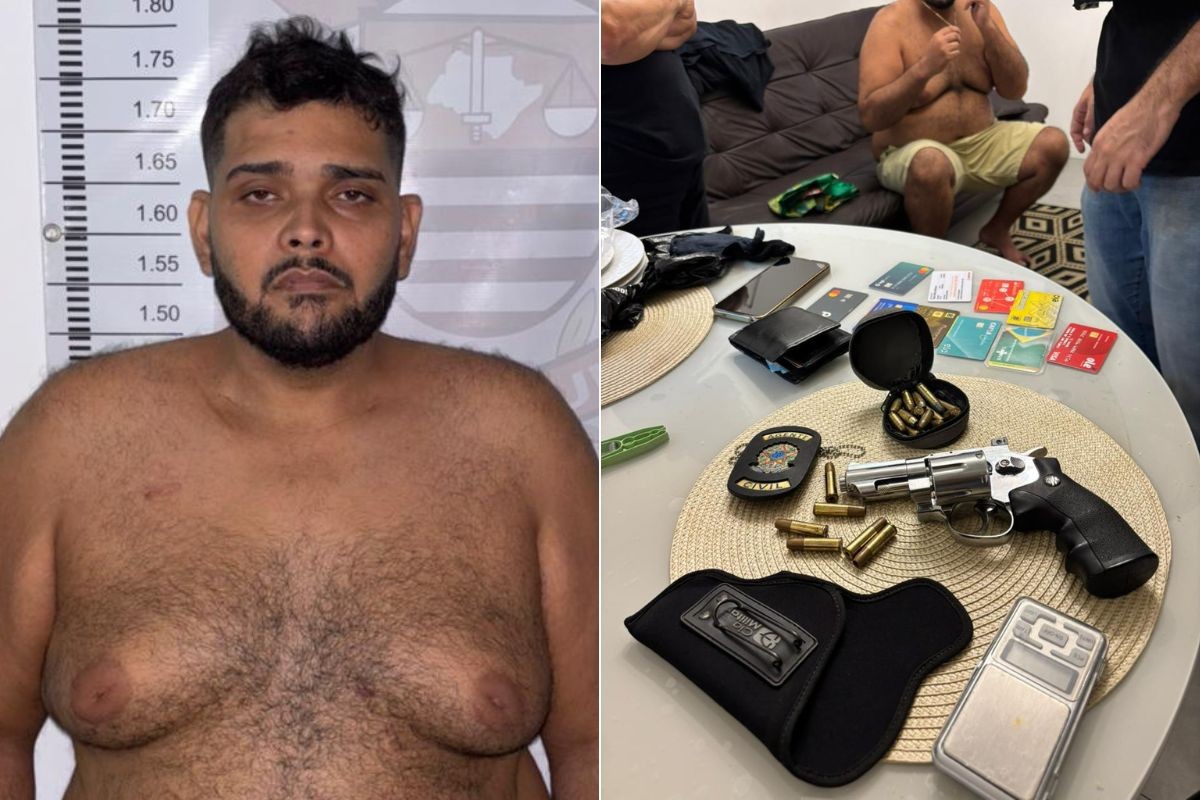 Homem agride companheira, é denunciado e preso com munições e distintivo policial
