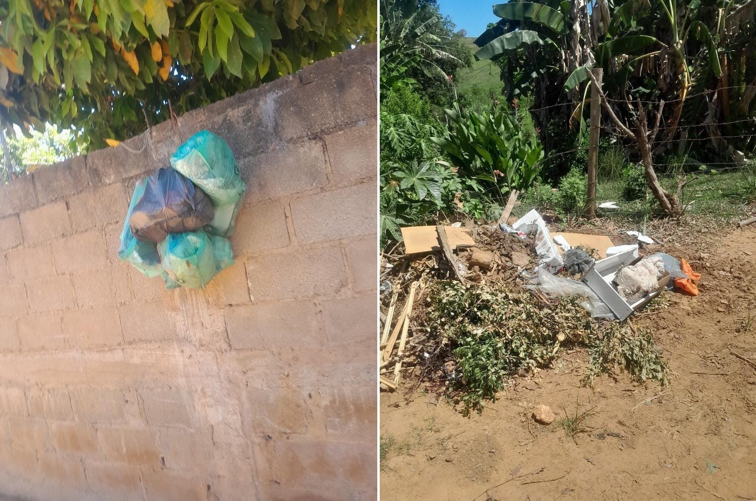 Moradores reclamam da falta de coleta de lixo em Natividade, no Noroeste Fluminense