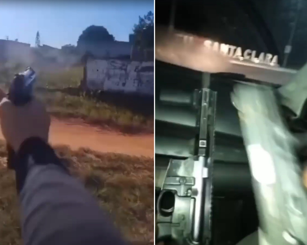 Vídeos mostram homens armados e tiros em praia do Norte Fluminense 