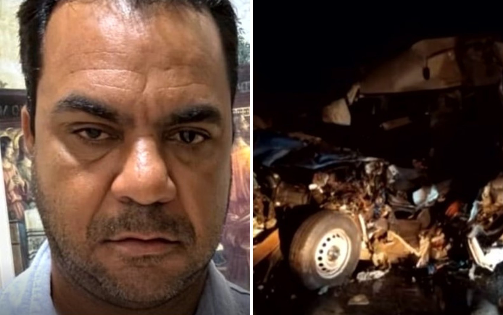 Homem morre em acidente entre van e caminhão na GO-080 