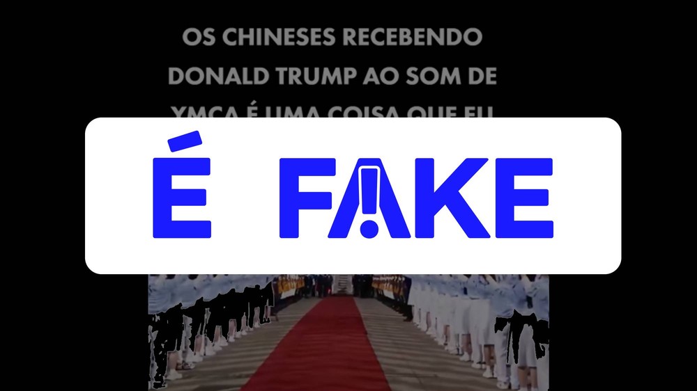 Vídeo que mostra Donald Trump sendo recebido com música em Pequim é manipulado