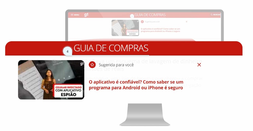 Sugestão de conteúdo recomendado aparece ao fim das reportagens do g1 — Foto: Juan Silva/g1