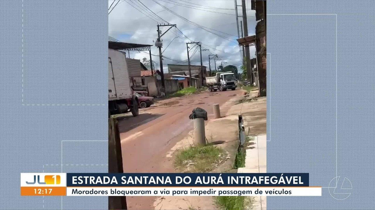 Moradores bloqueiam Estrada Santana do Aurá, no PA, em protesto por asfalto e coleta de lixo