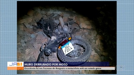 Motociclista bate em muro de casa e fica ferido em Formoso do Araguaia