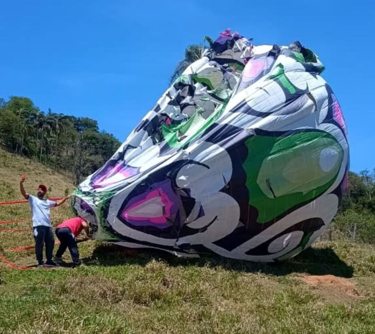 VÍDEO: balão cai em sítio no interior de SP