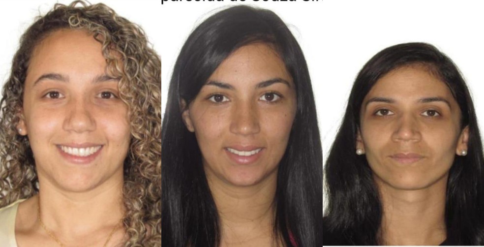 Da esquerda para a direita, estão: Juma Yara de Souza Silva, Maria Aparecida de Souza Silva e Maria Eduarda de Souza Silva — Foto: Divulgação/Derf