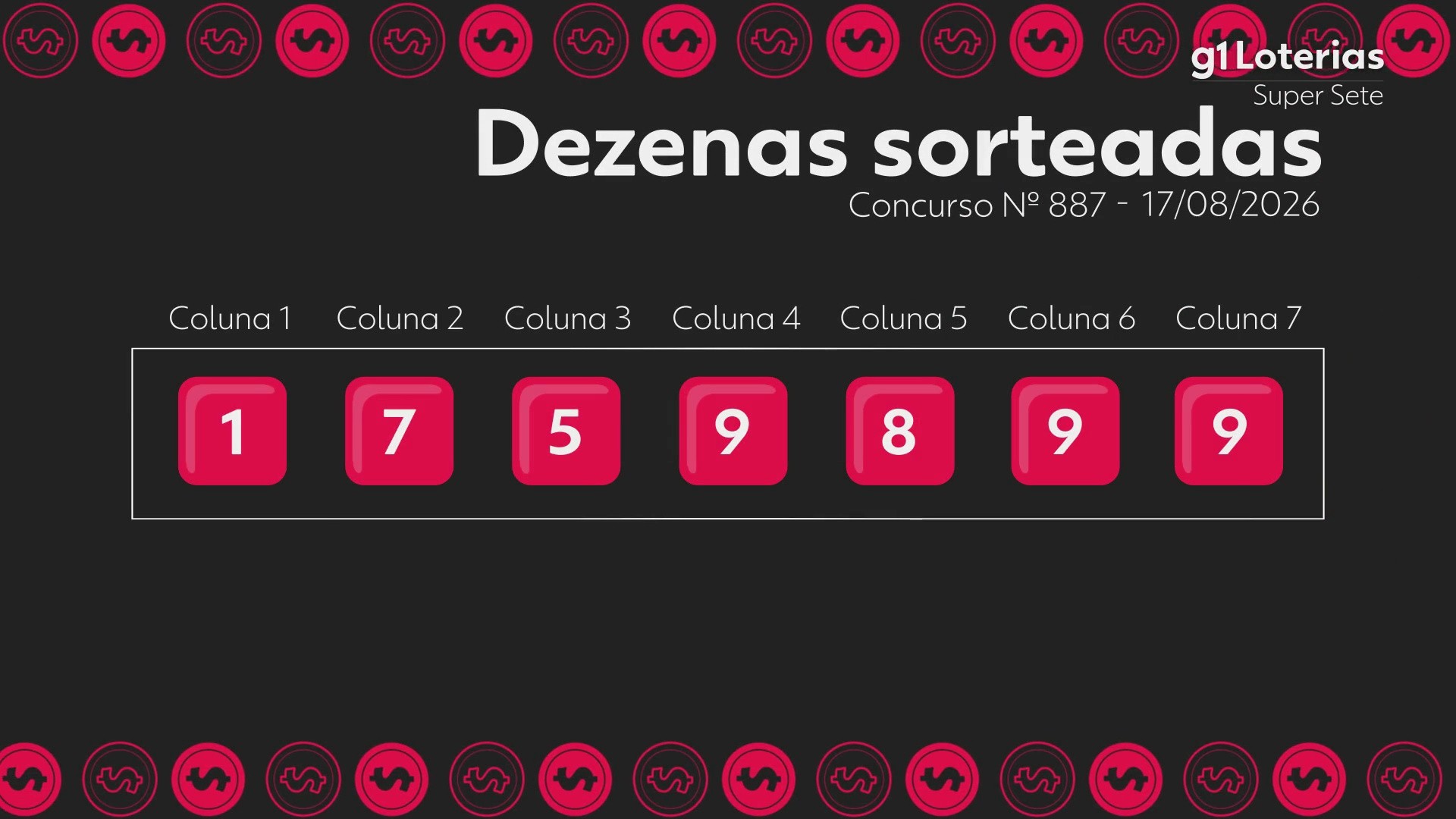 Super Sete hoje: resultado do concurso 887 e números sorteados