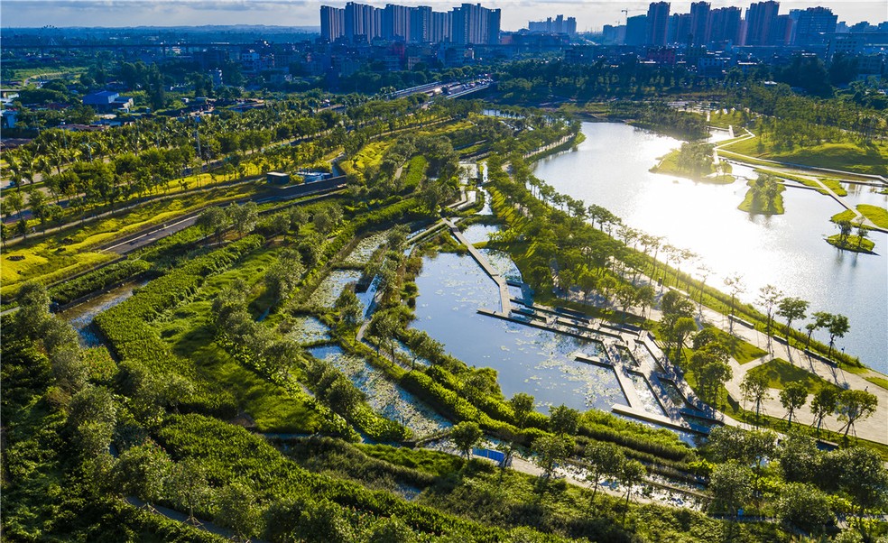 Haikou Meishe River Fengxiang Park — Foto: Turenscape/Divulgação