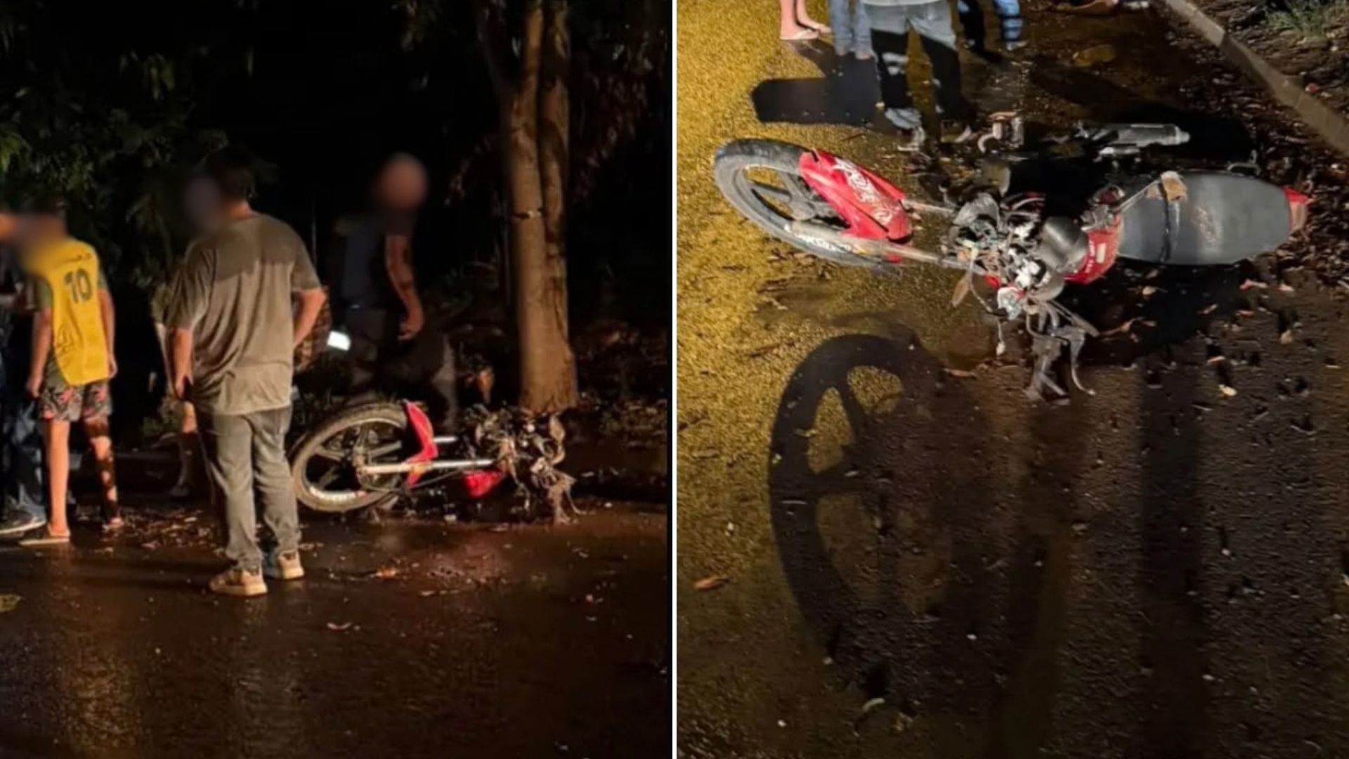 Motociclista sem CNH morre após bater em árvore no noroeste de SP; filha de 12 anos estava na garupa