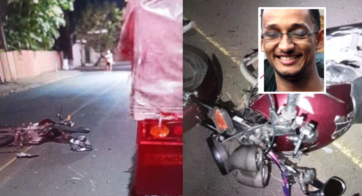 Mototaxista morre após bater contra caminhão estacionado em grave acidente no interior de SP