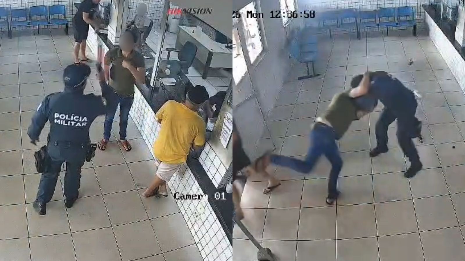 VÍDEO: PM e caminhoneiro brigam após discussão por caminhão parado em posto fiscal no PI