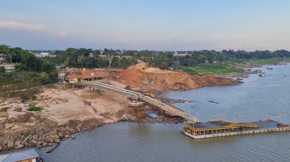 Porto de Terra Preta, no interior do Amazonas, em 7 de outubro de 2024 — Foto: Divulgação/Marinha do Brasil