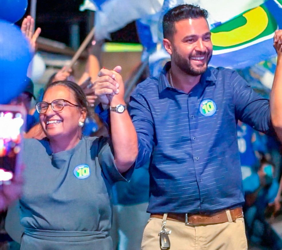 Vice-prefeita eleita Joana Ribas (MDB) e Danillo Carvalho (Republicamos) — Foto: Cedida