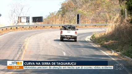 Curva na serra de Taquaruçu tem causado vários acidentes