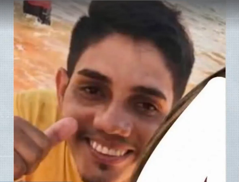 Eric Ernando Souza de Assis, de 28 anos, é apontado como autor da morte de Marcos da Silva Santos. — Foto: Reprodução/TV Mirante