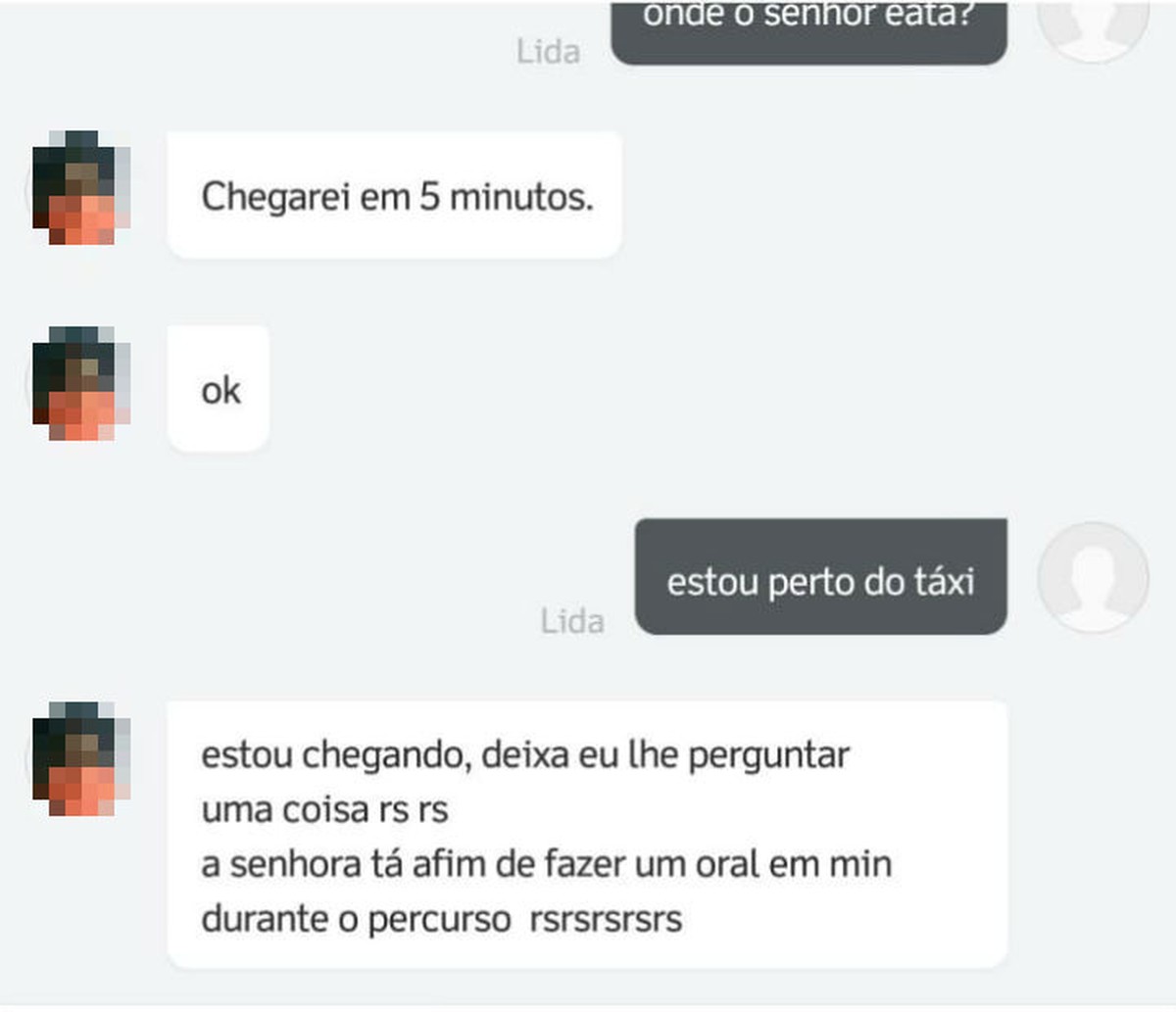 Em mensagem, motorista de aplicativo pede sexo oral a cliente na Bahia:  'Fiquei paralisada', diz vítima | Bahia | G1