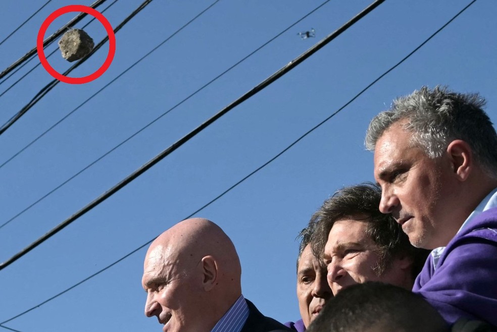 Presidente da Argentina, Javier Milei, em carreata