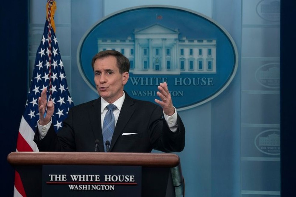 John Kirby, porta-voz do Conselho de Segurança Nacional dos EUA, disse que 'Brasil está papagueando a propaganda russa e chinesa'. — Foto: REUTERS