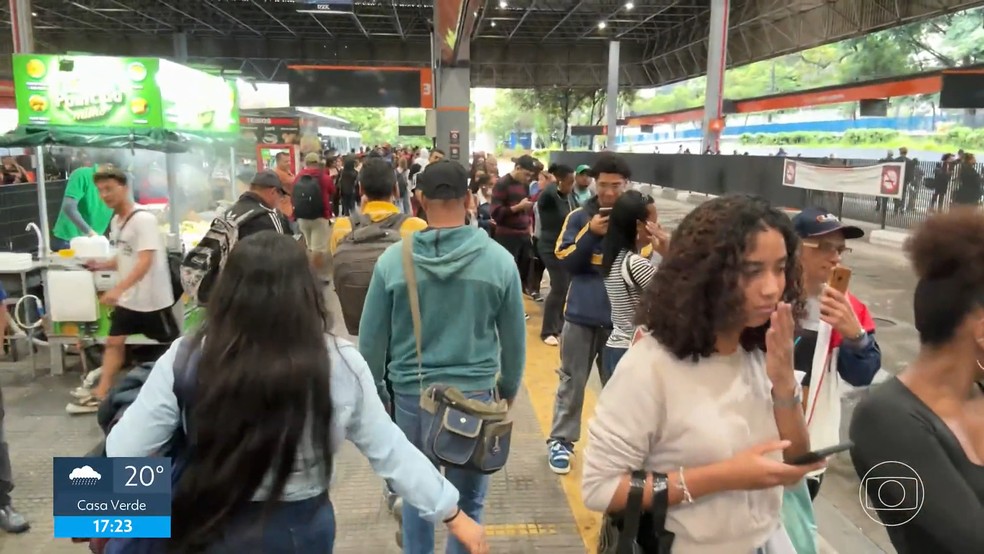 Terminal Santo Amaro nesta terça (9) — Foto: Reprodução