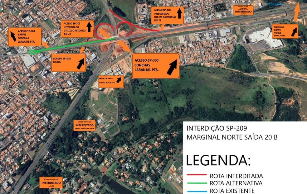 Mais uma etapa das obras do Complexo Botucatu é iniciada nesta segunda (10) — Foto: Divulgação / Rodovias do Tietê