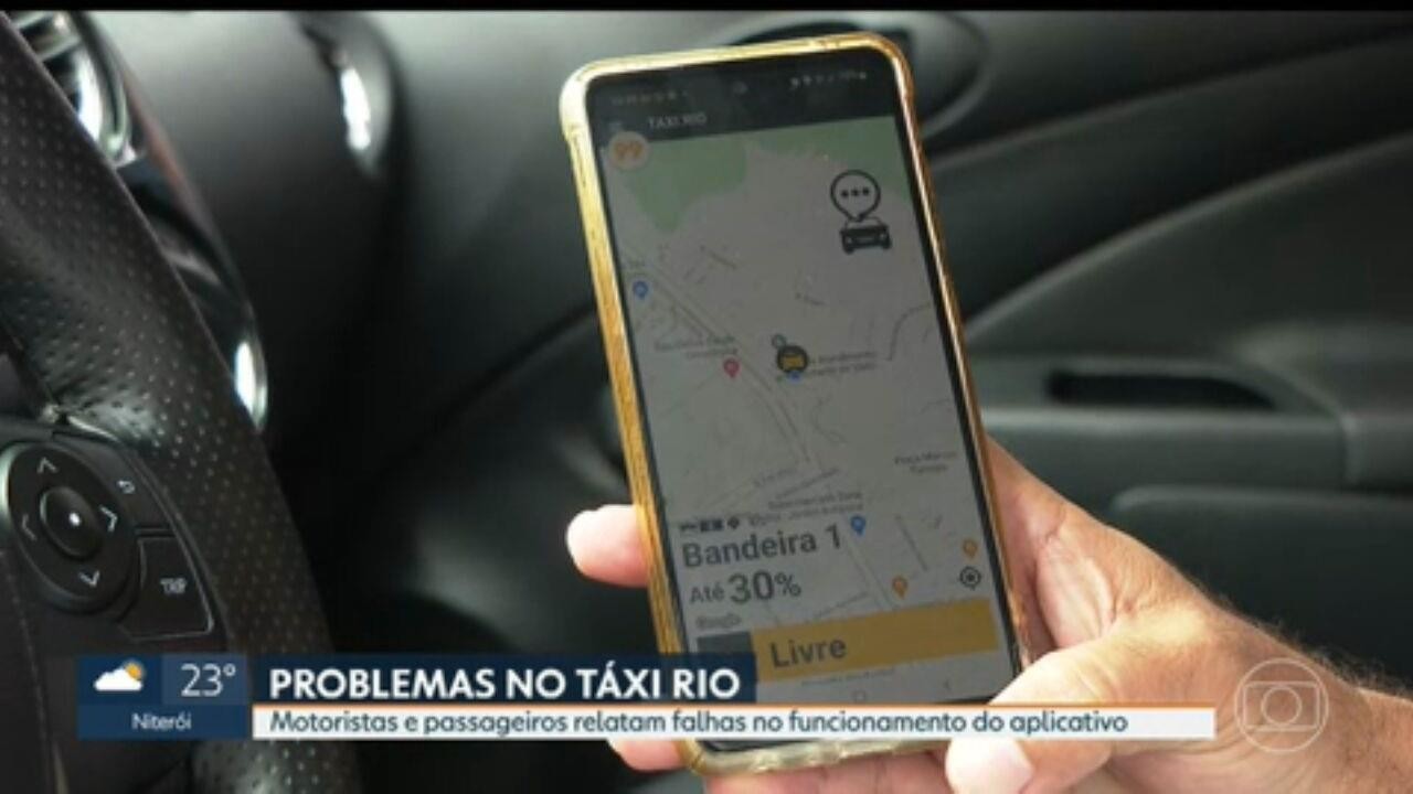 Motoristas e passageiros que usam o 'Táxi Rio' relatam falhas no ...