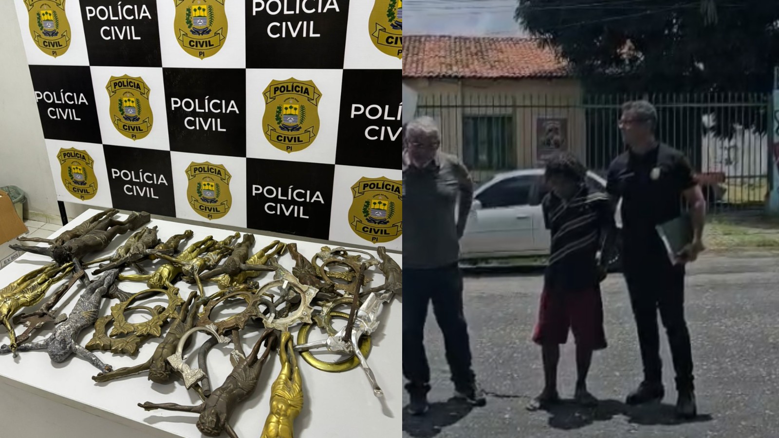 Suspeito de furtar crucifixos de cemitério e vender por R$ 40 é preso em Teresina