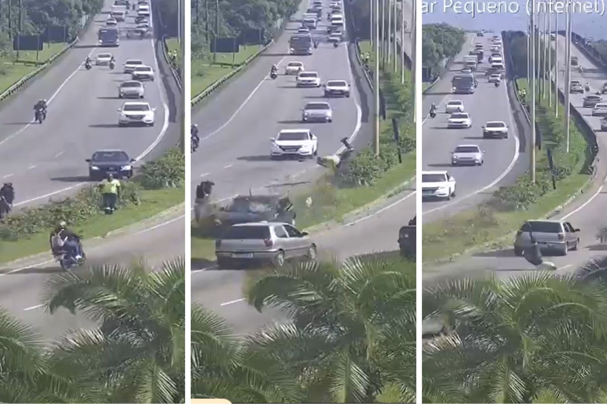 Carro invade canteiro e mata jardineiro que trabalhava em Praia Grande; VÍDEO