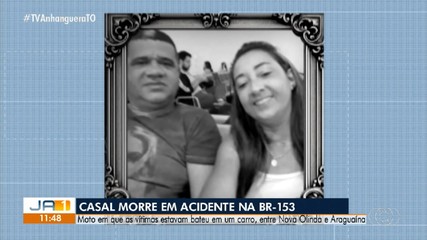 Casal morre em acidente na BR-153
