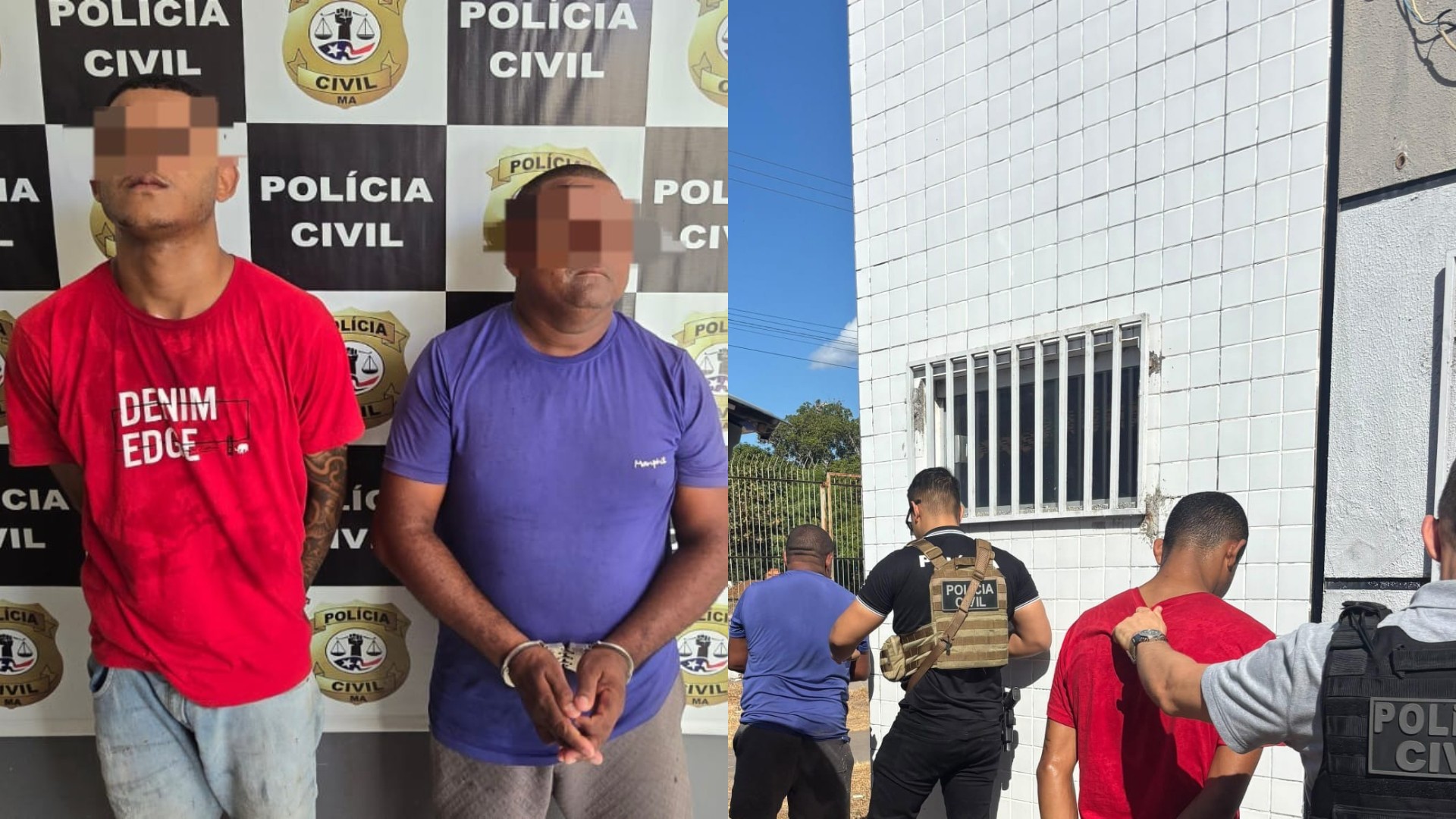Pai e filho são presos em Coroatá; suspeito de tráfico vai para presídio e pai é solto após pagar fiança, no MA