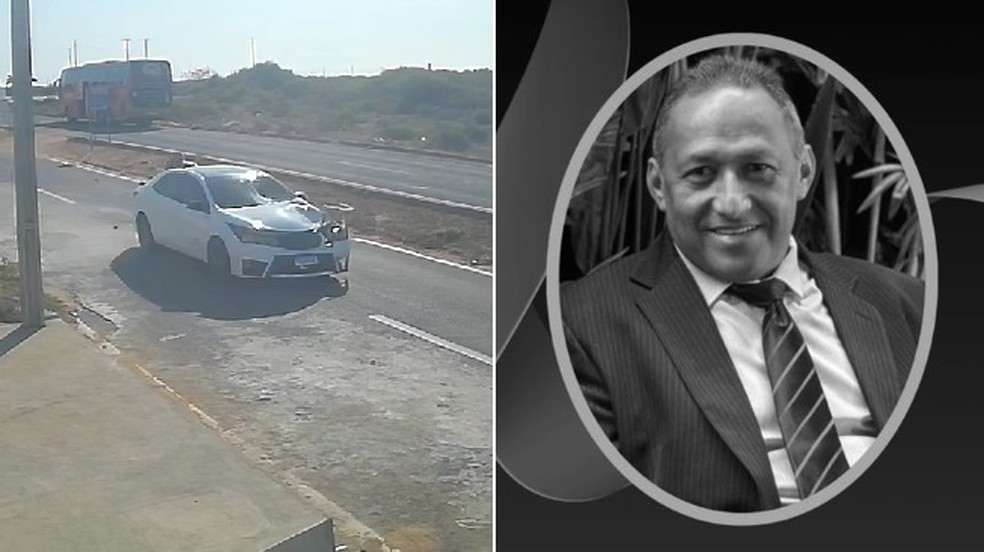 Contador piauiense morre após ser atropelado e ficar preso em carro durante excursão em Camocim (CE) — Foto: Reprodução
