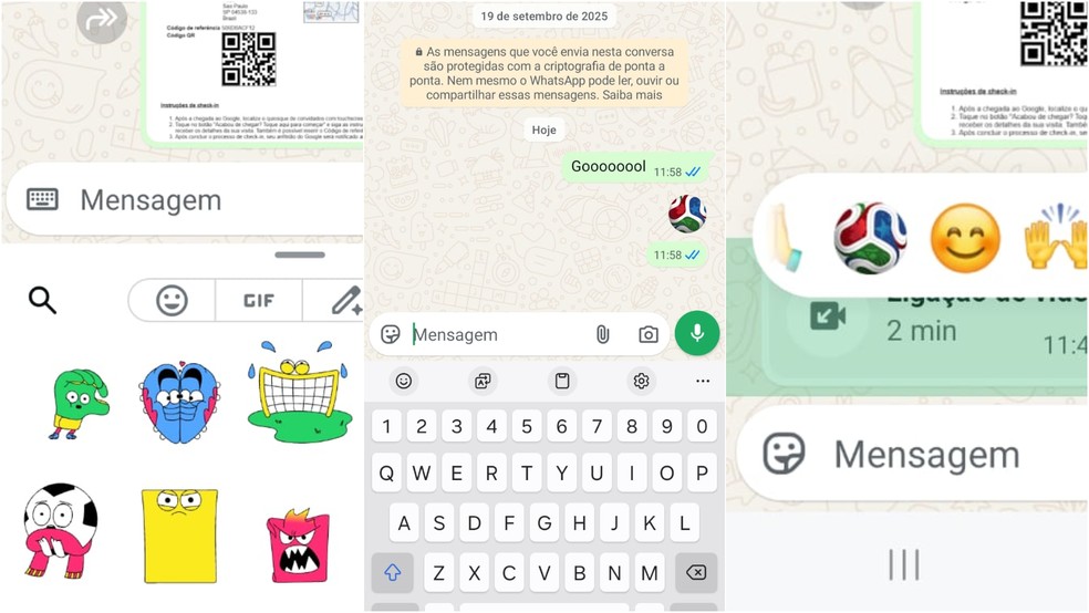 WhatsApp lança filtros e figurinhas para a Copa do Mundo; veja como usar — Foto: Reprodução