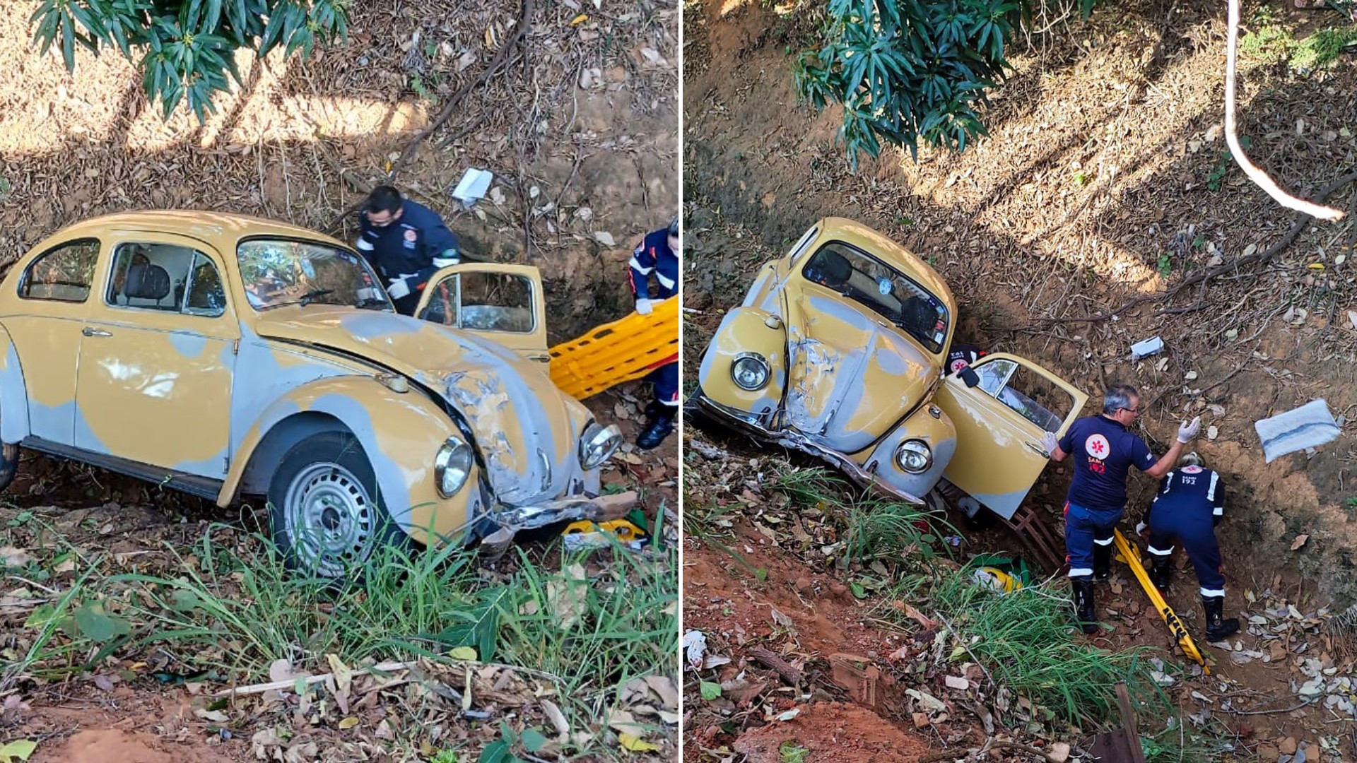 VÍDEO: motorista perde o controle e cai com carro em córrego em Araçatuba
