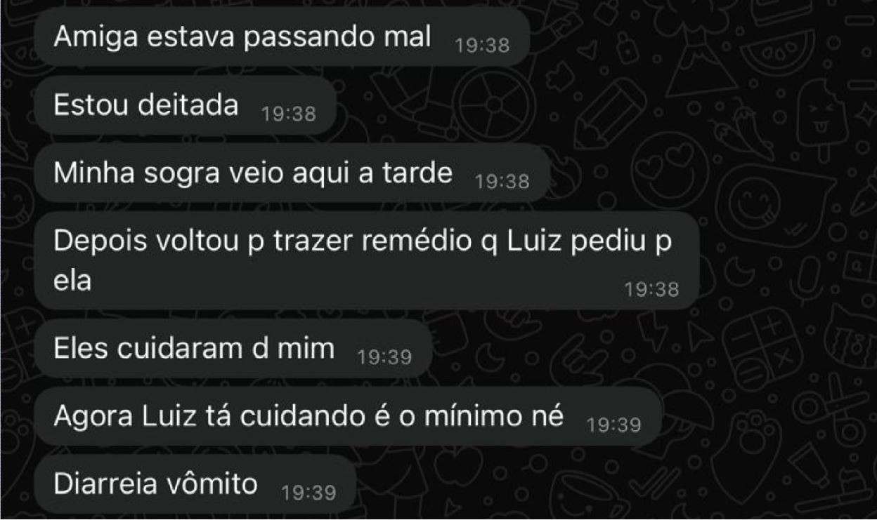 Em troca de mensagens, professora reclamou de diarreia, vômito e tontura dias antes de morrer envenenada