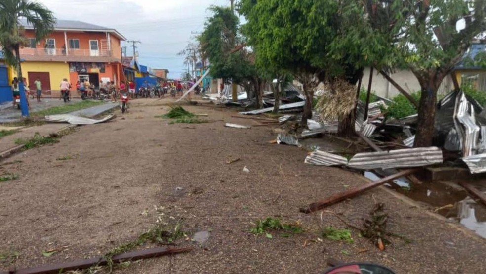 Estragos do temporal em Juruá no Amazonas — Foto: Divulgação