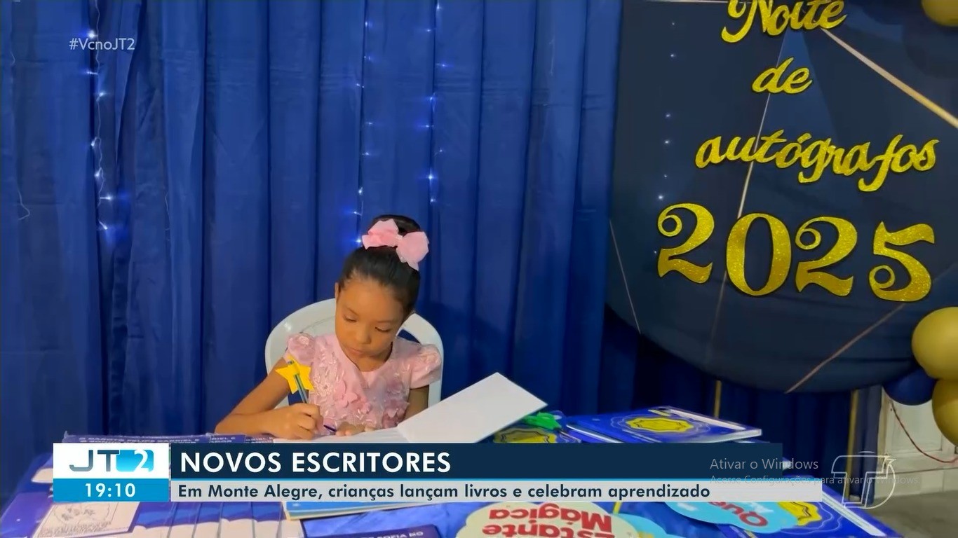 Crianças apresentam seus livros em noite de autógrafos em Monte Alegre
