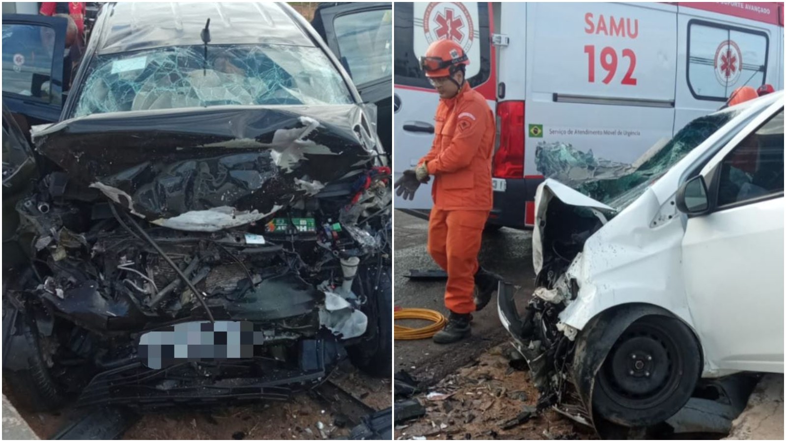 Colisão entre carros deixa 2 mortos e 9 feridos em Pacajus, no Ceará