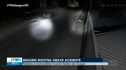 Câmera de segurança flagra grave acidente de trânsito em Gurupi